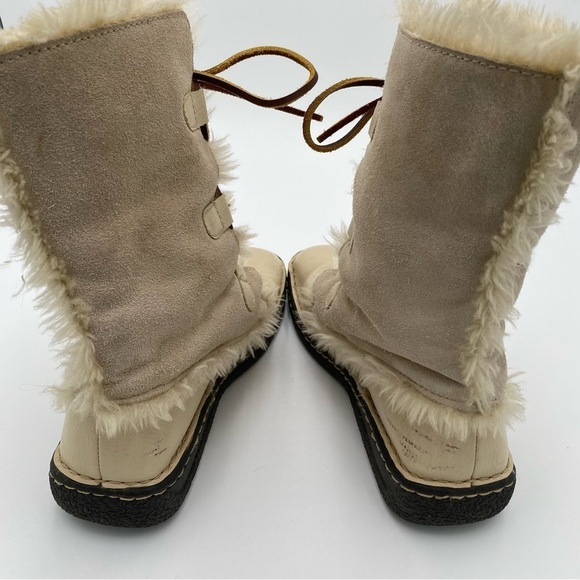 Cherokee‎ Leather Faux Fur Fuzzy Lined Full Lace Up Winter Eskimo Boots Size 7 - Picture 5 of 9